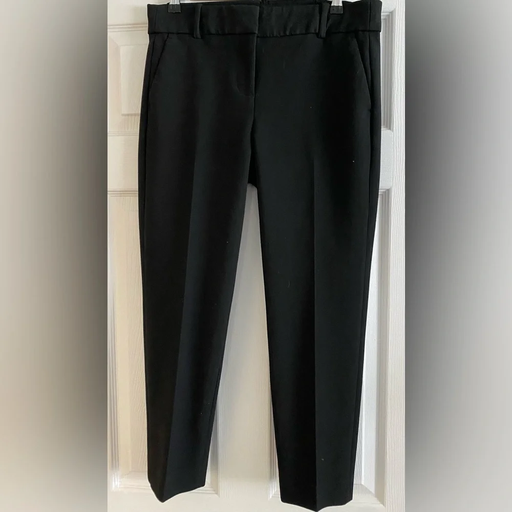 J.Crew Cameron Pant Black Four-Season Stretch Slim Crop Trouser Size 10